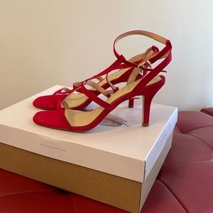 Jessica Simpson Lipstick Red Suede Heels